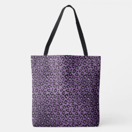 Dunkle Lila Leopard Drucktasche Tasche