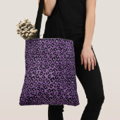 Dunkle Lila Leopard Drucktasche Tasche (Von Nahem)