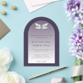 Dunkle Lila Libellenhochzeit Acryleinladungen (Insitu (Hochzeit))