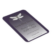 Dunkle Lila Libellenhochzeit Magnet (Rechte Seite)