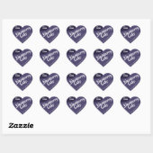 Dunkle Lila Lila Silver Frame Logo Template Baking Herz-Aufkleber (Blatt)