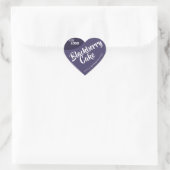 Dunkle Lila Lila Silver Frame Logo Template Baking Herz-Aufkleber (Tasche)