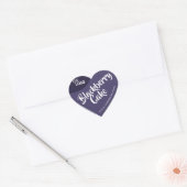 Dunkle Lila Lila Silver Frame Logo Template Baking Herz-Aufkleber (Umschlag)