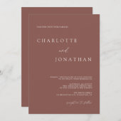 Dunkle Lila Mauve Romantische Bohemische rustikale Einladung (Vorne/Hinten)