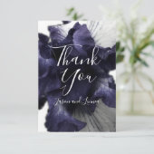 Dunkle Lila Minimalistische Radiant diaphanous Mod Dankeskarte (Stehend Vorderseite)