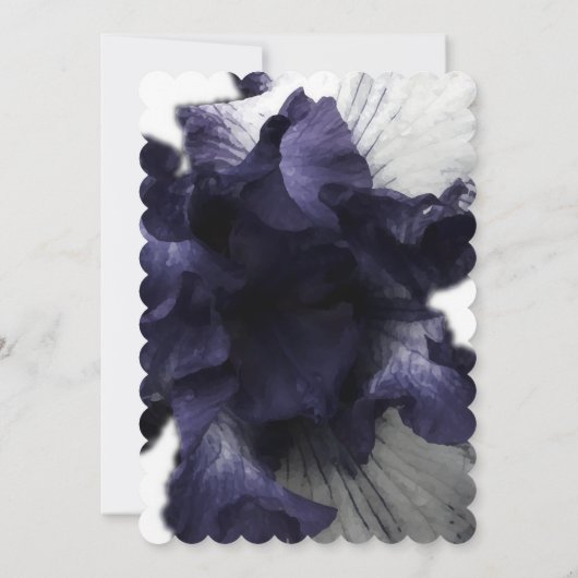 Dunkle Lila Minimalistische Radiant diaphanous Mod Einladung (Rückseite)