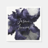 Dunkle Lila Minimalistische Radiant diaphanous Mod Serviette (Vorderseite)