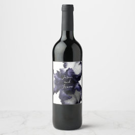 Dunkle Lila Minimalistische Radiant diaphanous Mod Weinetikett