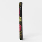 Dunkle Lila Moody Florals Antike Blume Schwarz Case-Mate iPhone Hülle (Hinten/Links)