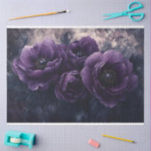 Dunkle Lila Peonies Gothic Decoupage Seidenpapier (Basteln)