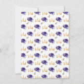 Dunkle Lila Prinzessin Floral Quinceñera Dankeskarte (Rückseite)