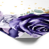 Dunkle Lila Prinzessin Quinceañera Willkommen Poster (Ecke)