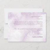 Dunkle Lila Rose Blumengotik Hochzeit Dankeskarte (Rückseite)