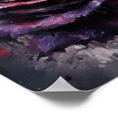 Dunkle lila Rose Poster (Ecke)