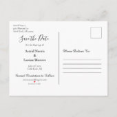 Dunkle Lila Rose Save the Date Ankündigungspostkarte (Rückseite)