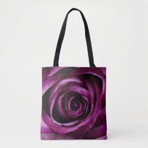 Dunkle lila Rose Tasche