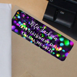 Dunkle, Lila Rücksendeadressen-Aufkleber