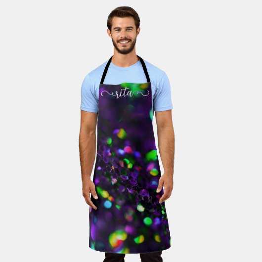 Dunkle Lila Schürze (Getragen)