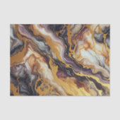 Dunkle Lila schwarz-graue, weiße goldene Marmormus Seidenpapier (Vorderseite)