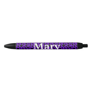 Dunkle Lila, schwarze Kreise Kugelschreiber