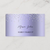 Dunkle Lila Silber-Aquarellkarte Visitenkarte (Vorderseite)