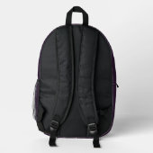 Dunkle Lila Solid-Farbe Bedruckter Rucksack (Rückseite)