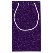 Dunkle Lila Sparkle Glitzer Geschenktasche Kleine Geschenktüte (Rückseite)