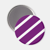 Dunkle Lila Streifen Magnet (Vorderseite/Rückseite)