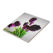 Dunkle Lila Tulips Fliese (Seite)