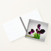 Dunkle Lila Tulips Notizblock (Innenseite)