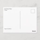 Dunkle Lila Tulips Postkarte (Rückseite)