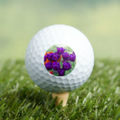 Dunkle lila Tulpen-Puppe Golfball (Insitu T-Shirt)