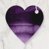 Dunkle Lila und Gold Glitzer Hochzeit Vielen Dank Geschenkanhänger (Rückseite)