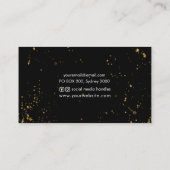 Dunkle lila und goldene Visitenkarte | kreativ (Rückseite)