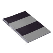 Dunkle Lila und graue, einfache extra breite Strei Notizblock (Rechte Seite)