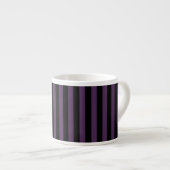 Dunkle lila und schwarze Streifen Espressotasse (Vorderseite Rechts)