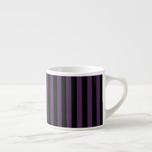 Dunkle lila und schwarze Streifen Espressotasse (Rechts)