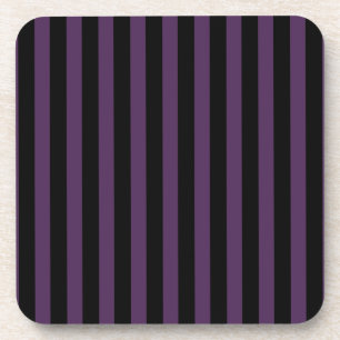 Dunkle lila und schwarze Streifen Getränkeuntersetzer