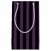 Dunkle lila und schwarze Streifen Kleine Geschenktüte (Vorderseite)