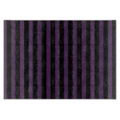 Dunkle lila und schwarze Streifen Schneidebrett (Vorderseite)
