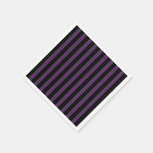 Dunkle lila und schwarze Streifen Serviette (Ecke)
