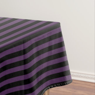 Dunkle lila und schwarze Streifen Tischdecke