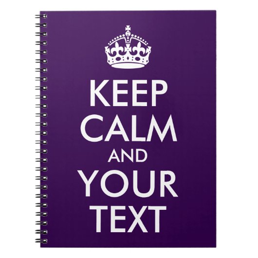 Dunkle Lila und weiße Behaltend Ruhe und Ihr Text Notizblock (Vorderseite)