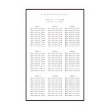 Dunkle Lila und weiße, einfache Hochzeitskarte