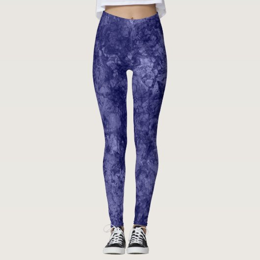 Dunkle lila violette Textur Texturtextur aus Wildl Leggings (Vorderseite)