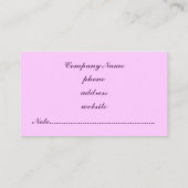 Dunkle Lila Visitenkarte (Rückseite)