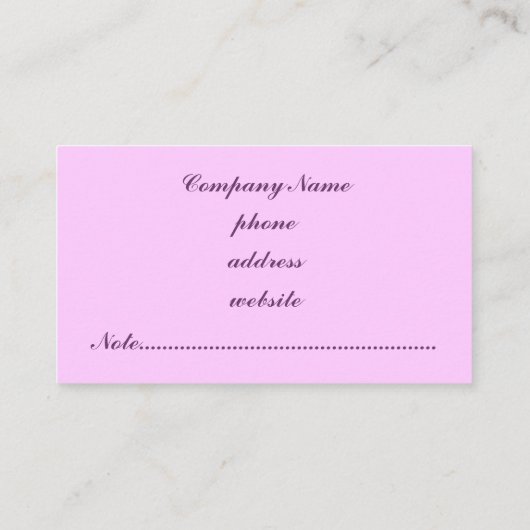 Dunkle Lila Visitenkarte (Rückseite)