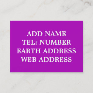 Dunkle Lila Vollfarbenkarte Visitenkarte
