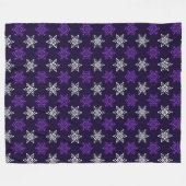 Dunkle Lila Weihnachtsschneeflocke Nahtloses Muste Fleecedecke (Vorderseite (Horizontal))