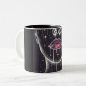 Dunkle Lippen Zweifarbige Tasse (Vorderseite Links)